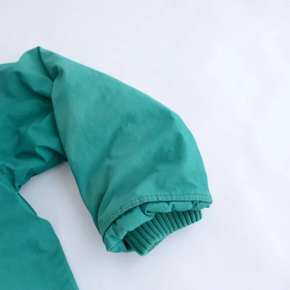 Vintage 90S British Green & Red Checker Liner Zip Up Hooded  Winter Jacket XL - Picture 7 of 16